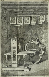 Abraham Bosse's 1665 rolling press gravure