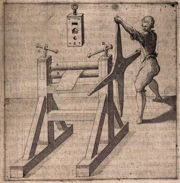 Vernazio's printing press drawing