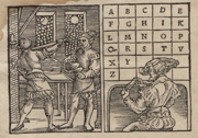 Franz Behem's 1529 printing press drawing