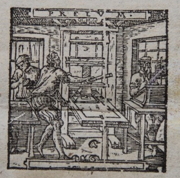 loy Gibier's 1571 printing press drawing